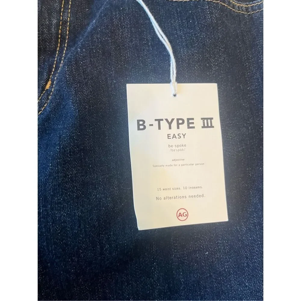 AG Adriano Goldschmied B-Type III Easy JeansBlue Cotton Polyurethane Jeans 29x35